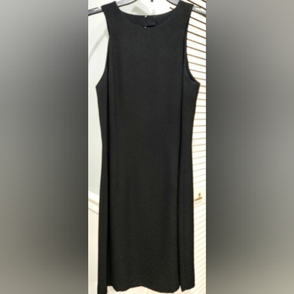 90's Black Papelli Boutique Sleeveless Cocktail Dress